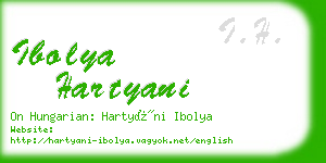 ibolya hartyani business card